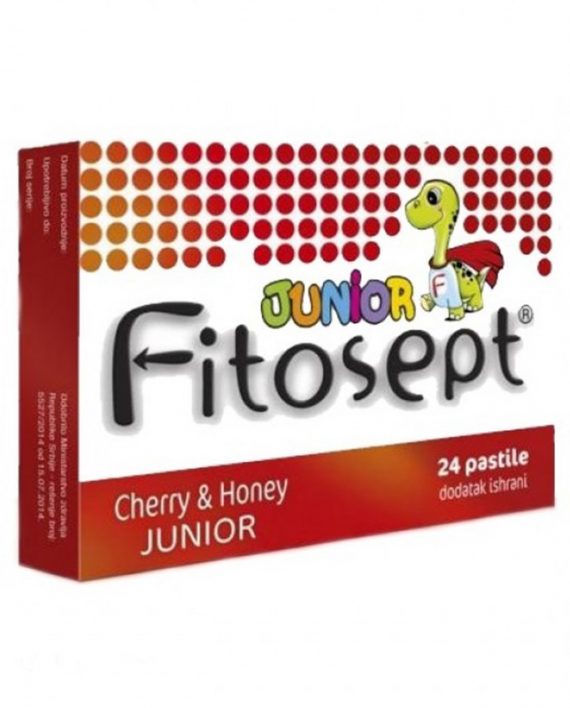 Fitosept Cherry & Honey JUNIOR pastile