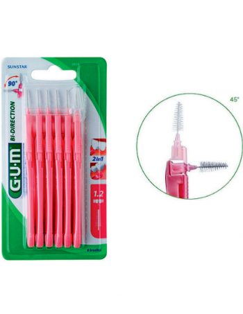 Gum intGum interdental Bi direction fine pink 1,2 mmerdental Bi direction fine pink 1,2 mm