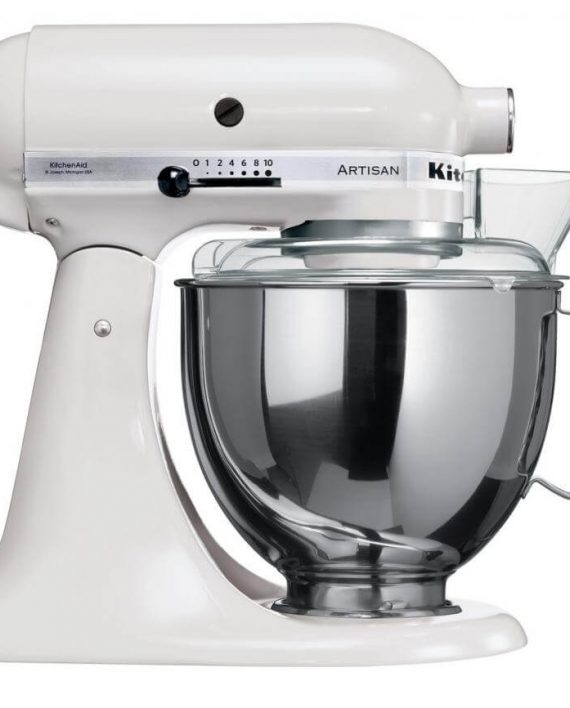 KitchenAid 4.8 L Samostojeći Mikser Artisan White - Bela